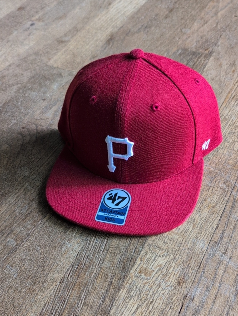 Kids Red 'P' Baseball Snapback Hat